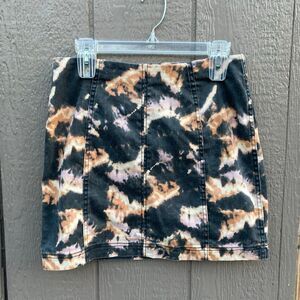 Free people women’s size 10 midnight combo denim skirt FP black